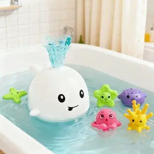 Light-Up Whale Bath Toy Sprinkler, Musical Glowing Water Play Toy, Changes Colors Automatically, Pool Fountain Toy for Kids, Christmas Birthday Gift, Birthday Shower Gifts Essentials