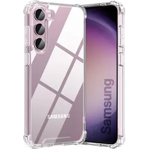 Clear Case, Protector for Samsung Galaxy A56 A36 A26 A55 A35 A25, Shockproof Bumper Protective Cover Hard PC Back + Flexible TPU Raised Bezel Hybrid Design for Galaxy S25 S24 S23 S22 Transparent Slim Fit with Airbag Corners