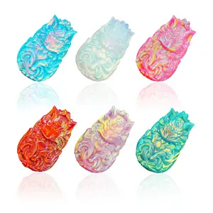 Sythentic Lab Opal Nine-tailed Fox Beads