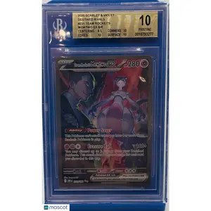 2025 Pokemon—Team Rocket's Mewtwo ex #231/182 Destined Rivals—SIR Holo BGS 10