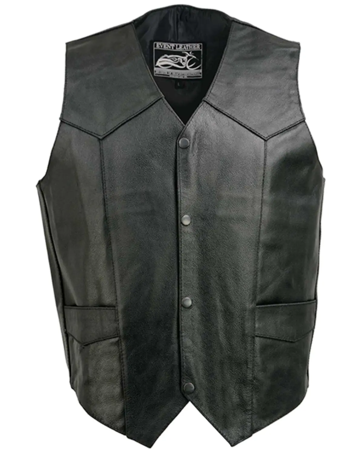Milwaukee Leather Men's Men'S Classic Snap Front Biker Vest Big - El5310