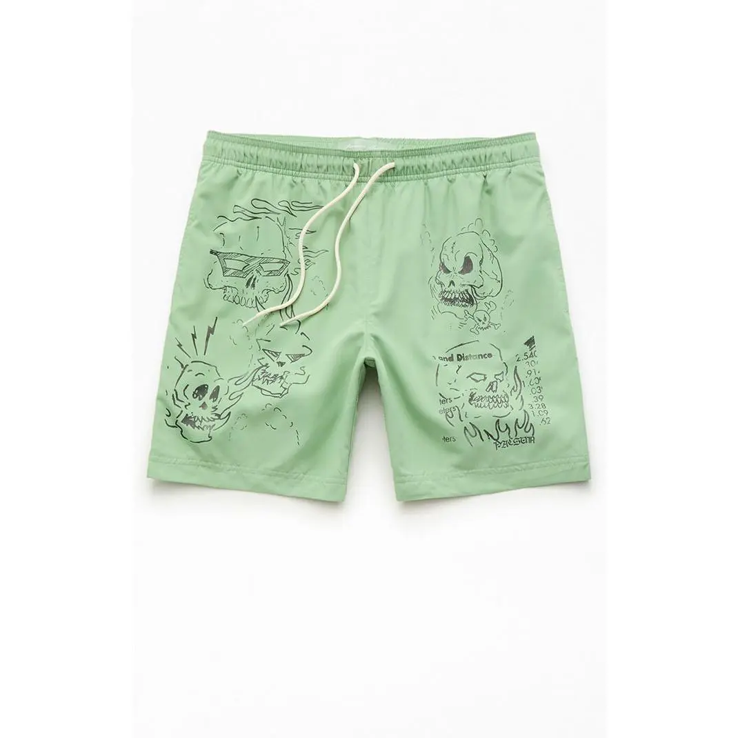 Pacsun Men's Sketchbook Seersucker 6.5" Swim Trunks
