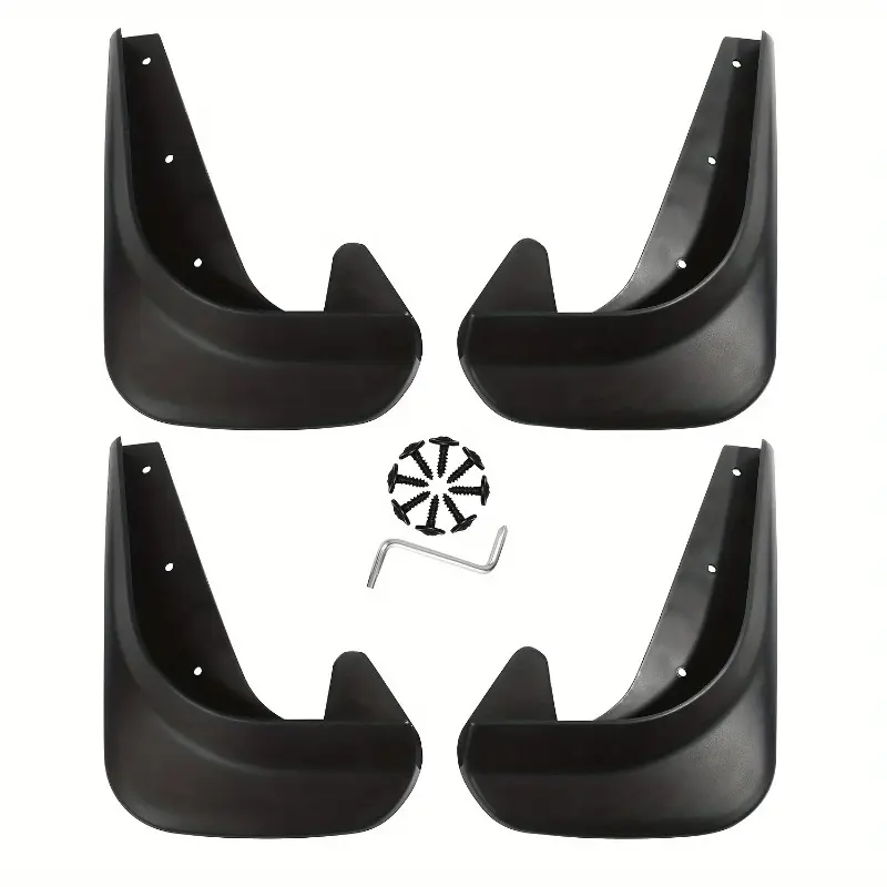 Suitable for small car tire mudguard mud skin Protector,  4-piece set with installation accessories, Automotive