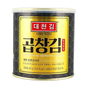 DAECHUN Korean Roasted Seaweed Snacks - Savory Gim for Kimbap, Bibimbap, and Snacking - 30g Can