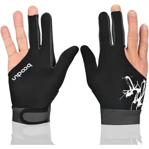 M050912 Man Woman Elastic 3 Fingers Show Gloves for Billiard Shooters Carom Pool Snooker Cue  - Wear  The Right or Left Hand 1 count