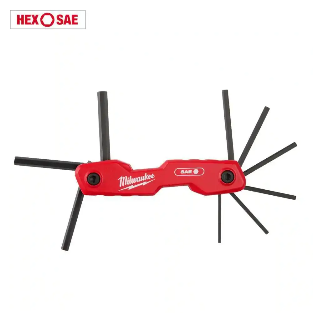 Folding SAE Hex Key Set (9-Piece)