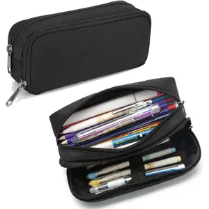 Pencil Case Large Capacity Pencil Pouch Aesthetic Pen Bag Office Stationery Organizer Simple Sturdy Multifunctional Pencil Bag for Men