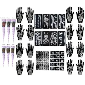 Plant Tattoo Wax Kit, Hand-Drawn Tattoo Stickers, Body Decals, Temporary Body Art, Waterproof Long-Lasting Cutout Template, Unisex Small Tattoos