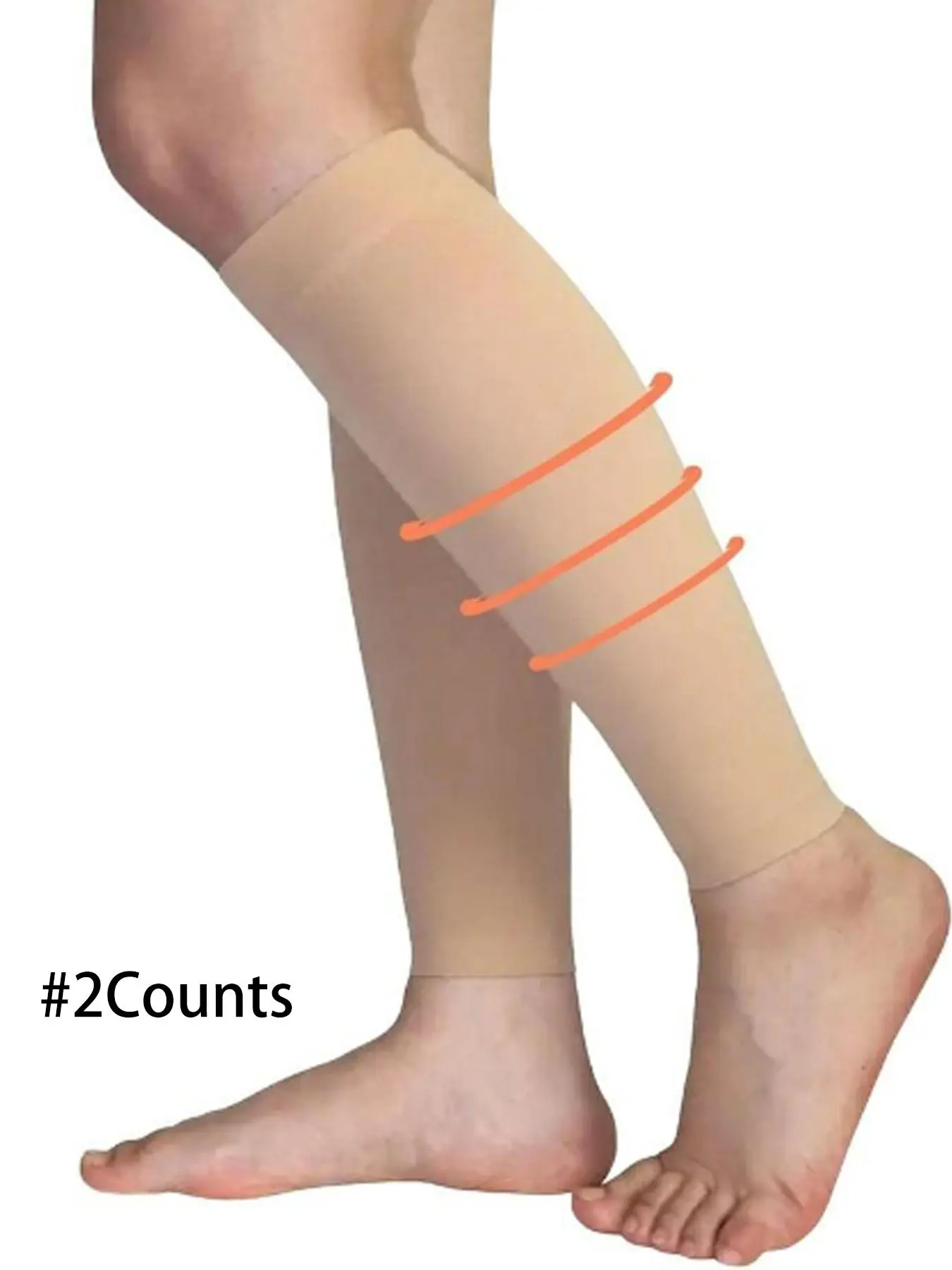 1Pair Calf Compression Sleeves(Women&Men) Firm Support 30-40mmhg for Running, Athletic Sports, Flight Travel, Leg Footless Compression Socks for Cycling, Travel, Nursing