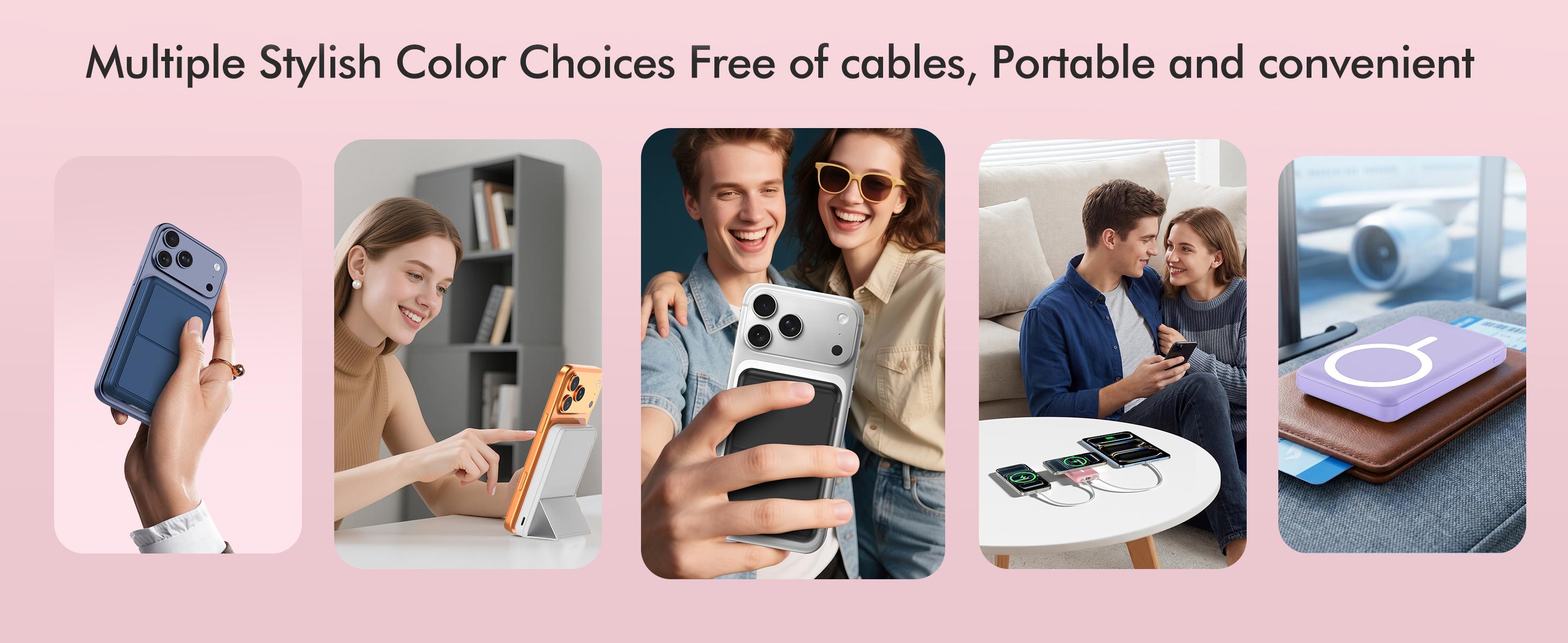 Power Bank,Magnetic Power Bank,10000mAh Wireless Portable Charger,22.5W Fast Charging Battery Pack with Foldable Stand,USB-C Cable,Magsafe-Compatible with Magsafe,for iPhone 17/17 Plus/17 Pro/17 Pro Max, iPhone 17/16/15/14/13/12/Pro Series