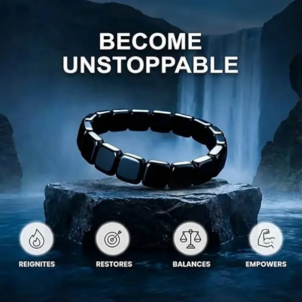 Men's Natural Hematite Bracelet – Handmade Stretch Black Beads, Energy & Healing. Motivational Gift for Boyfriend. Jade, Money, Charm Bracelets, Men Accessories, Birthday Gift, Nomination Bracelets. durable stylish accessory jewelry gift
