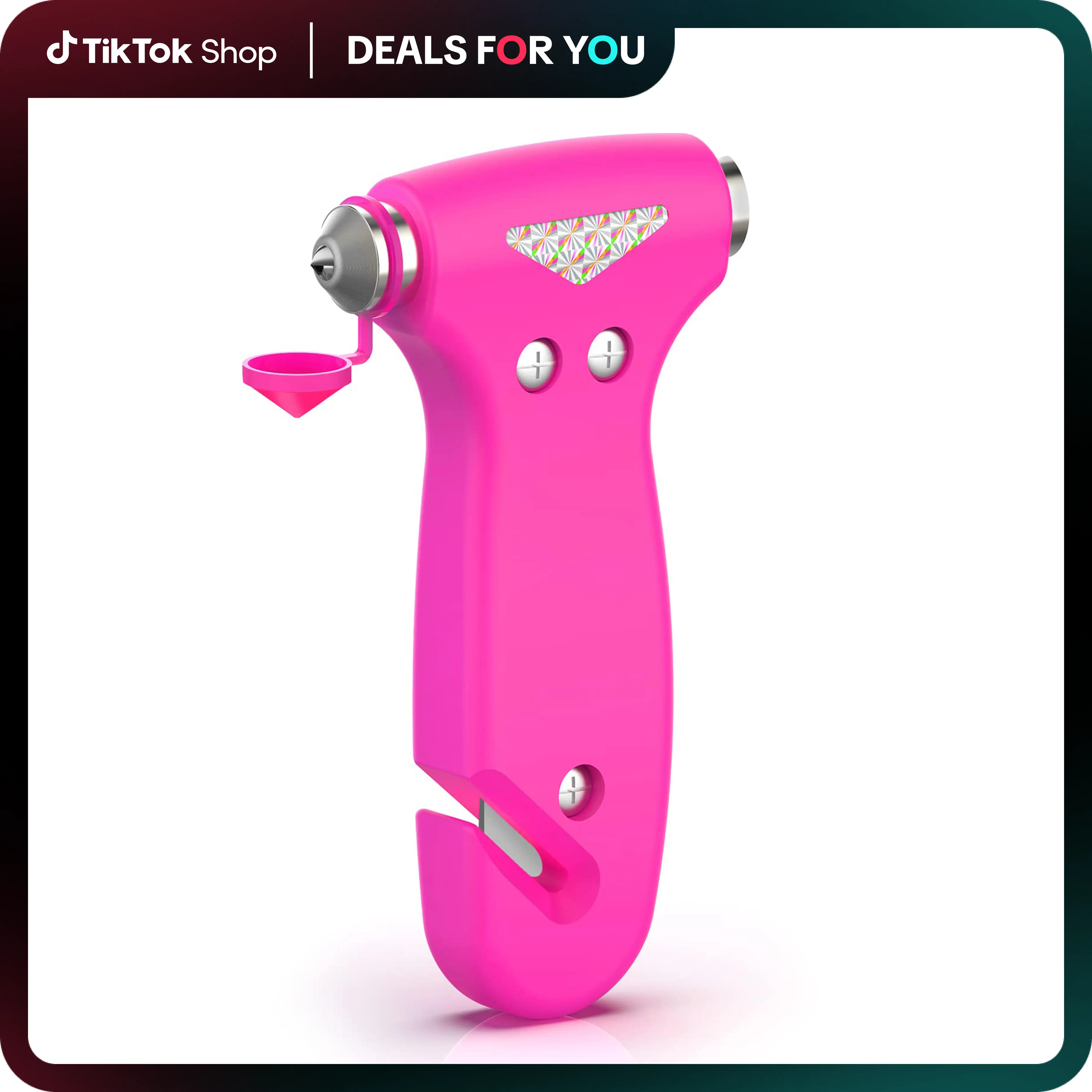 Car Safety Hammer Gift for Women, Three - in - One Tool with Window Breaker and Seat Belt Cutter, Safety Emergency Car Escape Tool for Loved Ones