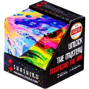 Shape Shifting Box - Award-Winning STEM Fidget Toy with Ultra Strong Magnets - Puzzle Cube Transforms Into 100+ Shapes, Perfect Sensory Gift for Kids Teens Adults (Cosmos)