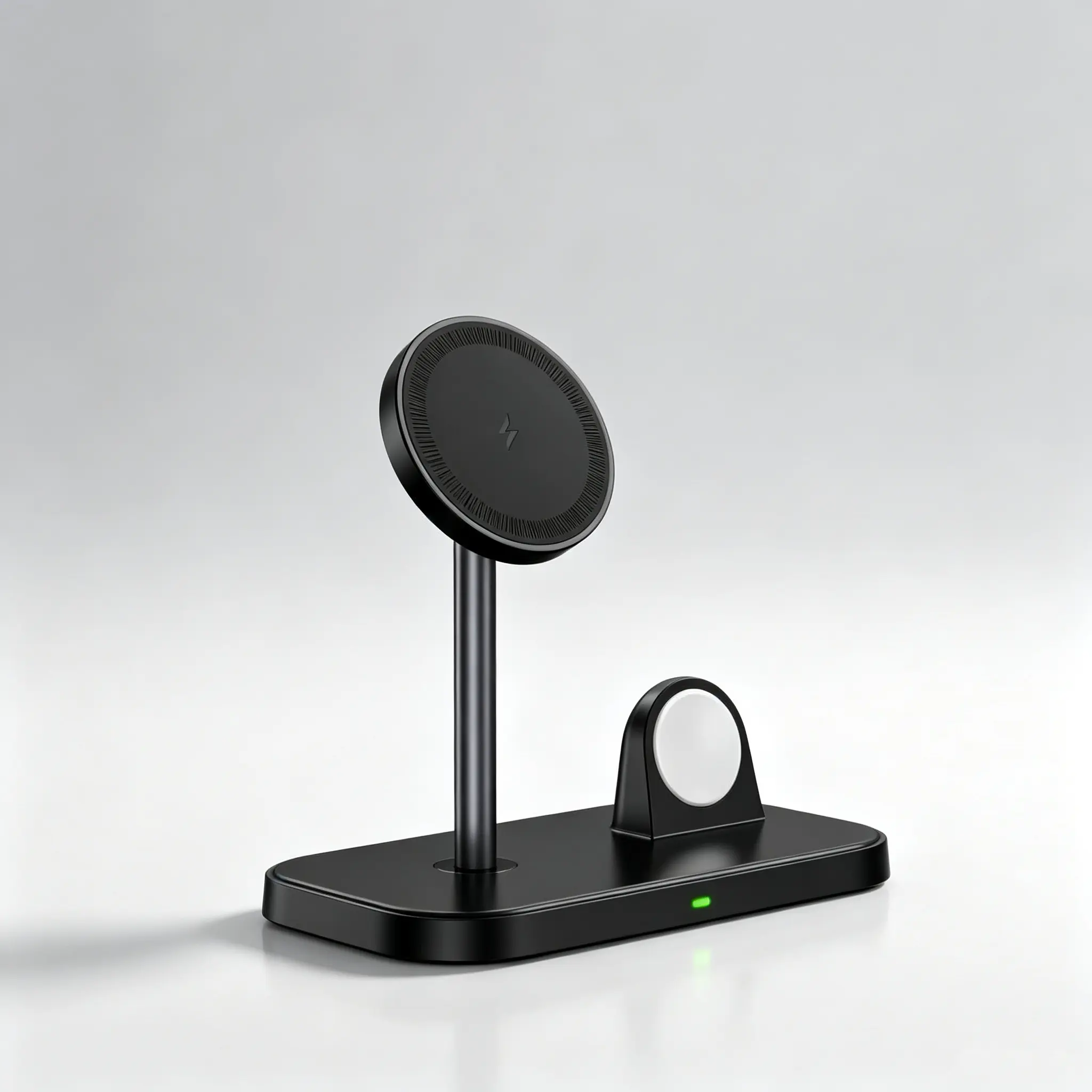 15W Fast-Charging 2-in-1 MagSafe Wireless Charging Stand with Safety Protection for iPhone, iWatch, AirPods
