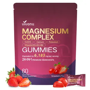 VIVONU Magnesium Complex Gummies | 24-in-1 Nutrient Blend | Daily Mood & Focus Support | Lifestyle Wellness Supplement | 60 Gummies