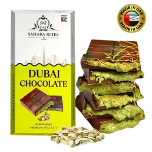 Dubai Premium Chocolate, Viral Luxury Kunafa Chocolate Bar with Pistachio Cream, 6.53 oz (185g)– Made in UAE
