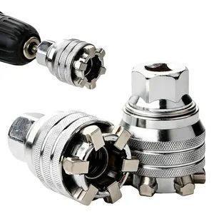 Upgraded Adjustable Universal Socket Wrench (10mm-19mm), 3/8" Drive Multi-functional Socket Tool for Ratchet & Power Drill, Professional Magic Sleeve Fits 3/8" to 3/4" Nuts & Bolts