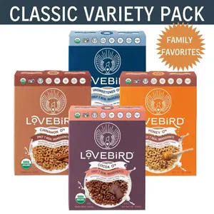 Grain-Free & Organic Cereal Variety Pack - No Refined Sugar, Family Approved | Lovebird