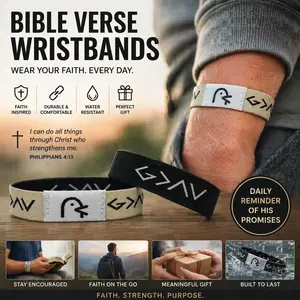[Summervibes] Tukio 2026 Bible Verse Bracelet: Daily Inspirational NFC Faith Bracelet, suitable for both men and women—waterproof, durable, double-sided design, can be engraved with personalized verses, perfect for Mother’s Day gifts outdoorfun
