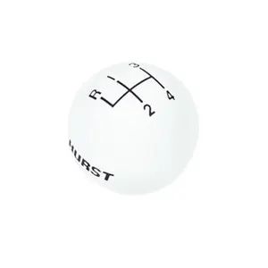 212 MAIN 4-Speed Shifter Knob with 0.75x16 Thread Insert, White, Round, High-Gloss (HURST 1637626)