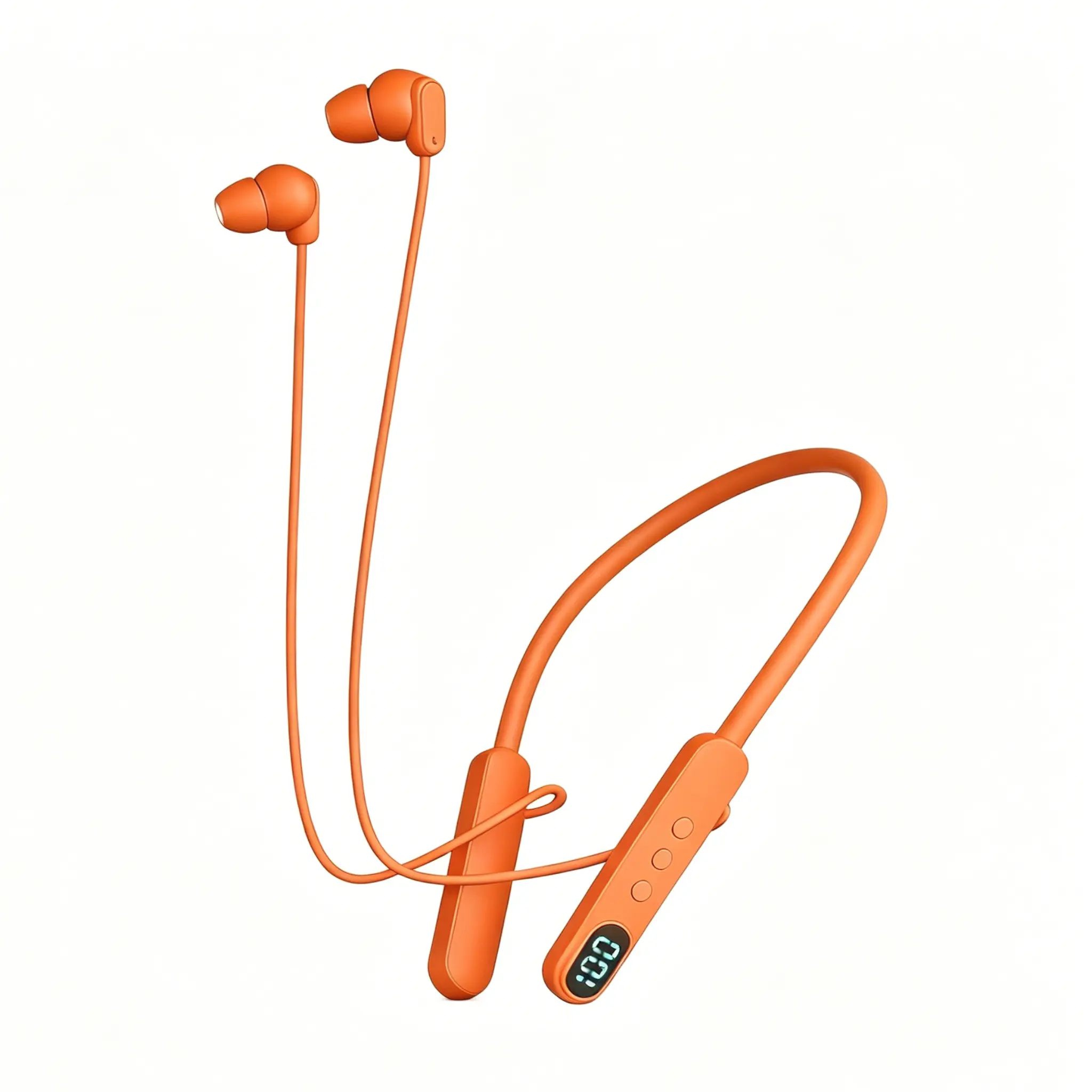 Silicone Ear Cushion Wireless Sports Headphone - 48H Playtime, LED Power Display, Magnetic In-Ear Wireless Earbuds, Low Latency Gaming Mode, Dual-Device Connection, Hands-Free, Mobile Music Setup, TikTok Shop Creator Picks, Phone & Tablet Compatible, Wire