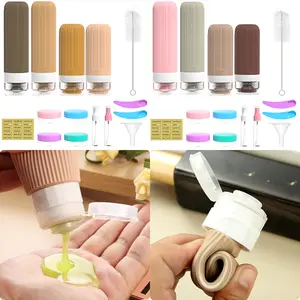 15 Pack Travel Bottles Set for Toiletries TSA Approved, Leak Proof Travel Size Containers Kit Portable Refillable Travel Accessories for Shampoo Conditioner Lotion Liquids (Multi-color)