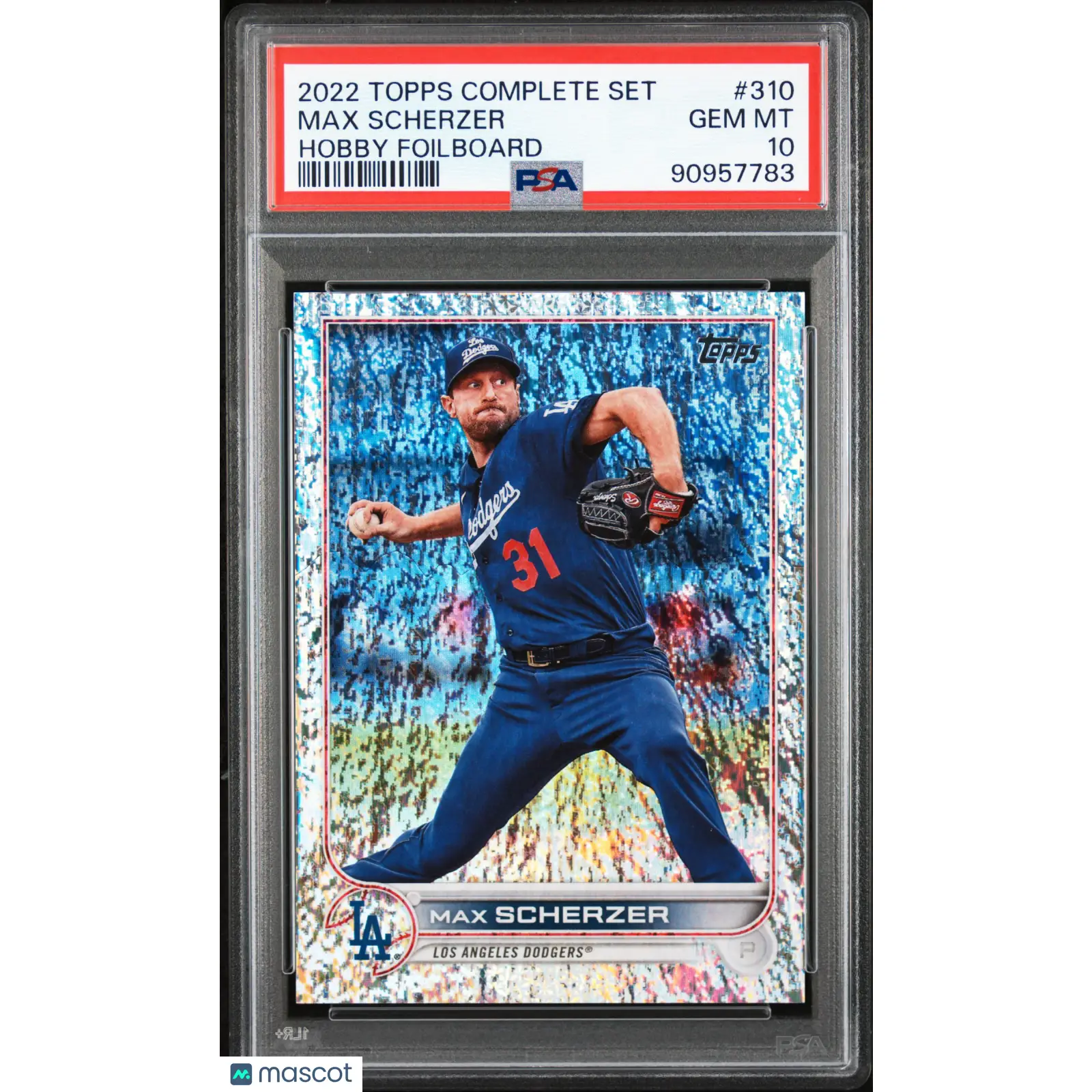 Max Scherzer PSA 2022 Topps Complete Set Hobby Foilboard #310 10 90957783 POP 1