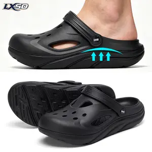 Lxso Men's Outdoor Summer Clogs Arch Support Thick Sole Non-Slip Odor-Resistant Beach Sandals Comfort for Flat Feet & Plantar Fasciitis Soft Sole Slippers Home Bathroom Slippers Sliders Shoes Walking Shoes