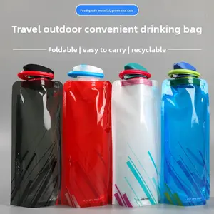 Outdoor cycling sports kettle mountaineering portable  cup plastic folding  bag  storage bag
