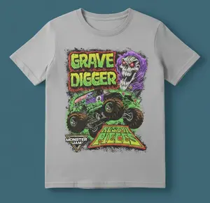Adult & Youth Boys' Monster Jam Grave Digger shirt, country boy clothes, monster jam shirt, sparkle smash shirt, boys clothing, Monster jam Youth clothes