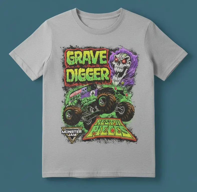 Adult & Youth Boys' Monster Jam Grave Digger shirt, country boy clothes, monster jam shirt, sparkle smash shirt, boys clothing, Monster jam Youth clothes