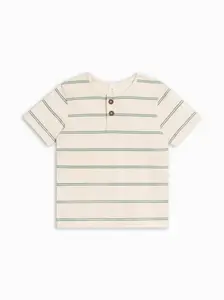 Reef Short Sleeve Henley - Inbee Stripe / Laguna