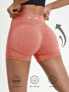 High Waisted Butt Lifter Shapewear Shorts for Women, Seamless Tummy Control Workout Biker Shorts, High Compression Booty Lift Gym Shorts