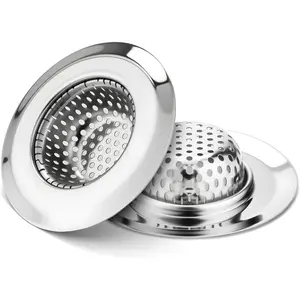 Bathtub Drain Strainer   Stainless Steel Bathroom Sink Drain Strainer Filter Basket Hair Stopper for Wash Basin Bathtub Sink, 2.79 Inch (2PCS)