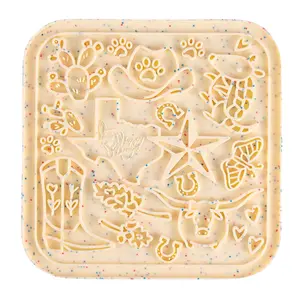 Happy Dingos Howdy Ya'll – Texas-Themed Calming Lick Mat for Dogs, BPA-Free Silicone