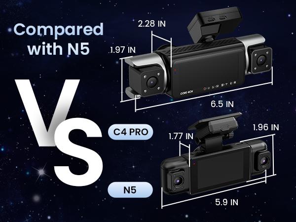 IIWEY C4-pro 4 Channel Dash Cam 360° View, STARVIS 2 Front 2.7K Rear 2K Inside 1080P x2, 8IR LEDs Night Vision 3.0, PlateTag AI for Plate Clarity, 5GHz WiFi GPS, Voice Control, 24/7 Parking Mode, For Free 128GB Card IIWEY C4-pro 4 Channel Dash Cam 360° View, STARVIS 2 Front 2.7K Rear 2K Inside 1080P x2, 8IR LEDs Night Vision 3.0, PlateTag AI for Plate Clarity, 5GHz WiFi GPS, Voice Control, 24/7 Parking Mode, For Free 128GB Card