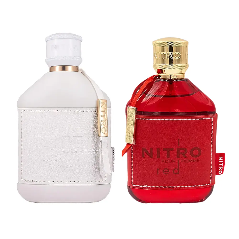 Dumont Nitro Red & Nitro White Eau de Parfum Bundle Pack - 3.4 oz Each