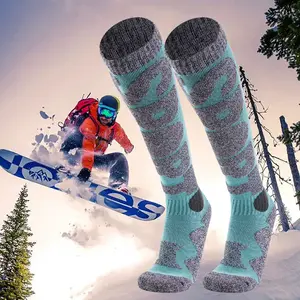 Ski Socks Thermal Over-the-Knee Socks Suitable for Snowboarding Outdoor Sports Long Hiking Socks Performance Socks