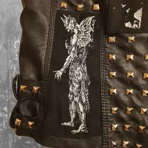 Mysterious Folklore Print Patch, Back Adhesive Iron-On Applique, Suitable for Clothes Jackets Hats Accessories, Devil Temptation Design