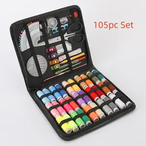 105Pcs Portable Sewing Kit for Adults & Beginners - Complete Sewing Supplies with Scissors, Threads, Needles for Home, Travel, Emergency Mending & DIY Crafts