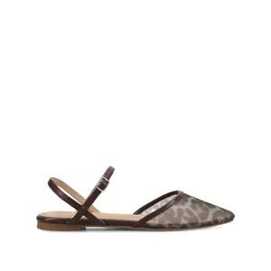 MARTINE SLINGBACK FLATS - SNOW LEOPARD MESH