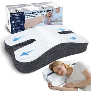 SAHEYER Anti-Snoring Pillow for Side Sleepers, Memory Foam Anti-Snore Aid, Side Sleeper Support Pillow, 23.6" x 15" x 5.1'' Comfort Breathable Pillow