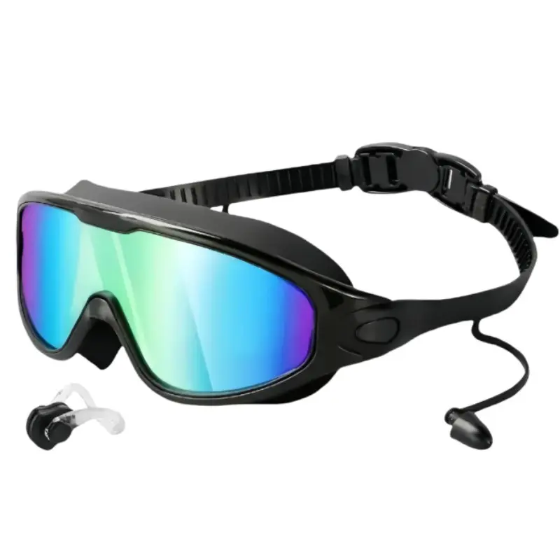 Adult Swim Goggles, Swim Glasses, Leakproof Swimming Glasses, Wide Vision Anti-Fog UV Protection, Unisex, Leak-Proof, Silicone Frame, Silicone Pool Goggles, Non-Color Changing, Eye Protection Gear, Outdoor Swimming Goggles