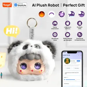 AI Trendy Plush Toy – Powered by OpenAI & GPT Large Models. Ask it anything, with movable eyes. It works as a keychain or gift, perfect for Christmas.