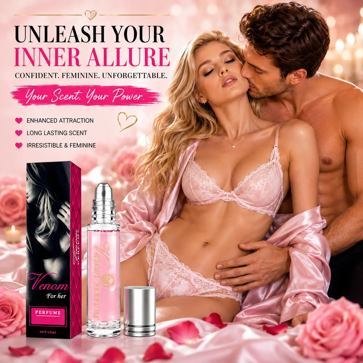 Hot Perfume Pheromone Perfume, tiktok trending perfume Venom Fragrance For Her, Aphrodite'S Phero Perfume, Pheromone Oil For Women To Attract Men, Roll On Pheremone Oils, Ladies Pharamon Perfume Solar White Floral Perfume