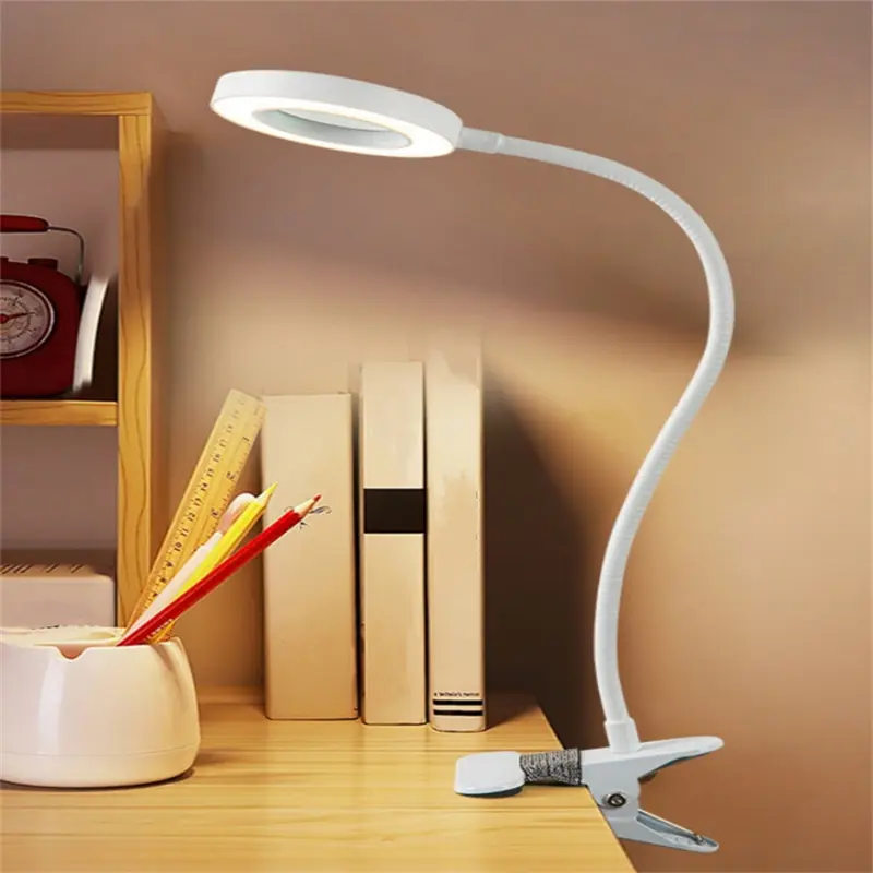 Adjustable Goose Neck Table Lamp, Adjustable Desk Light with 48 LED Beads, 19.69 Inch Extendable Arm, Three Color Temperature, USB Powered, 78.74 Inch Power Cord, Adjustable Lights