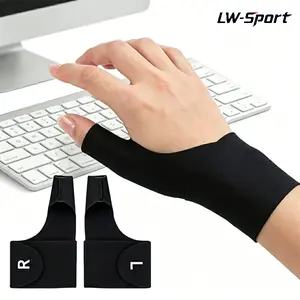 2Pcs Ultra Thin Thumb Wrist Brace for Carpal Tunnel, Left Right Hand Breathable Compression Thumb Sleeve, Flexible Trigger Thumb Splint Stabilizer for Arthritis Tendonitis Pain Relief, Ergonomic for Typing Gaming Office Work