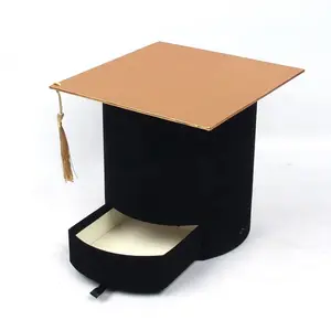 Black Cap Graduation Boxes for Floral Decoration