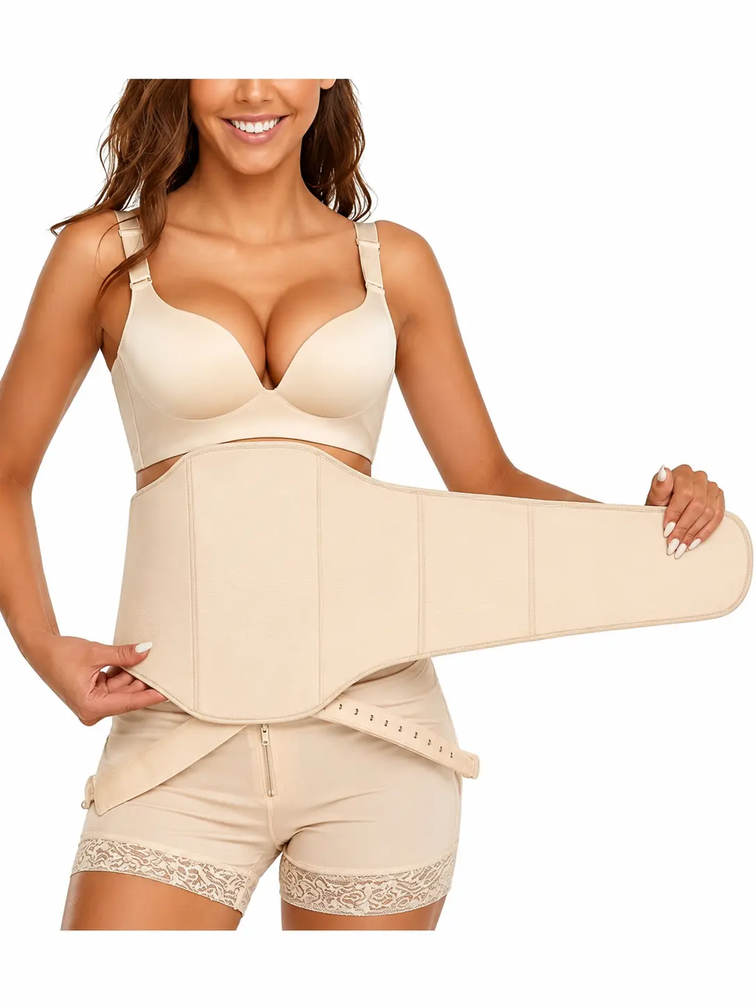 Small Size 360 Lipo Foam Ab Board Post Surgery Liposuction Abdominal Compression Boards with Adjustable Belts for Postpartum & Surgery Recovery – Special Mesh Design Womenswear Womenswear