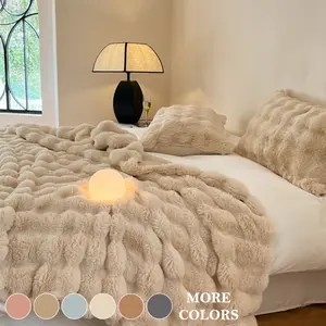Comfortable Ultra-Soft Thick Solid Color Microfiber Plush Blanket/Duvet Cover, Classic Square Design, Warm, Cozy & Durable, All-Season Blanket/Duvet for Bed, Sofa, and Living Room, Relieves Stress and Anxiety, Perfect for Wrapping Pets, Ideal Christmas Ho